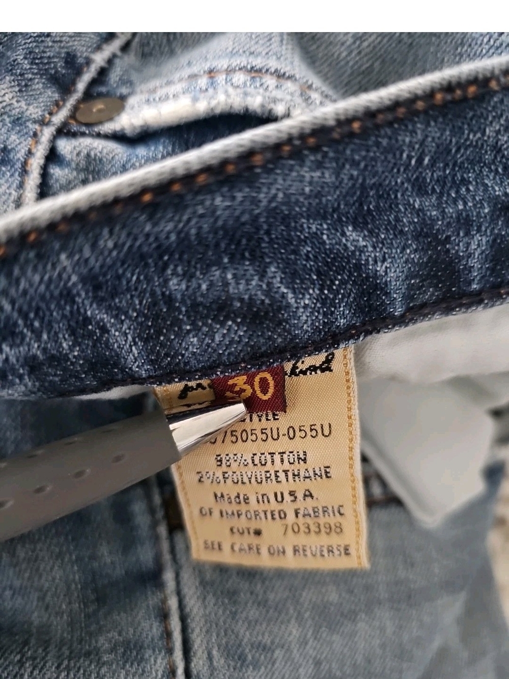 7 For All Mankind Blue Low-Rise Bootcut Jeans - Picture 5 of 5